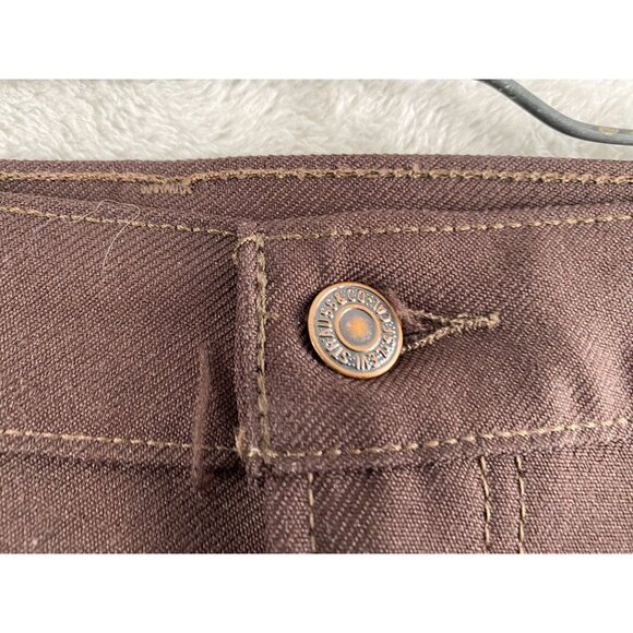 Levis Mens 517 Jeans 42x30 Boot Cut Brown 100% Polyester Vintage 1972 - Picture 11 of 16